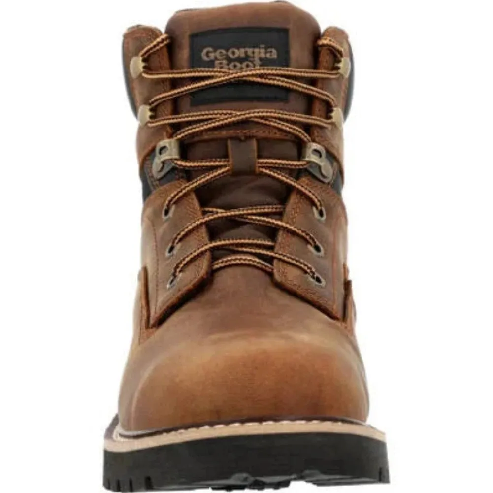 Georgia Core 37 Men's Steel Toe Waterproof Work Boots Gb00636 In Brown