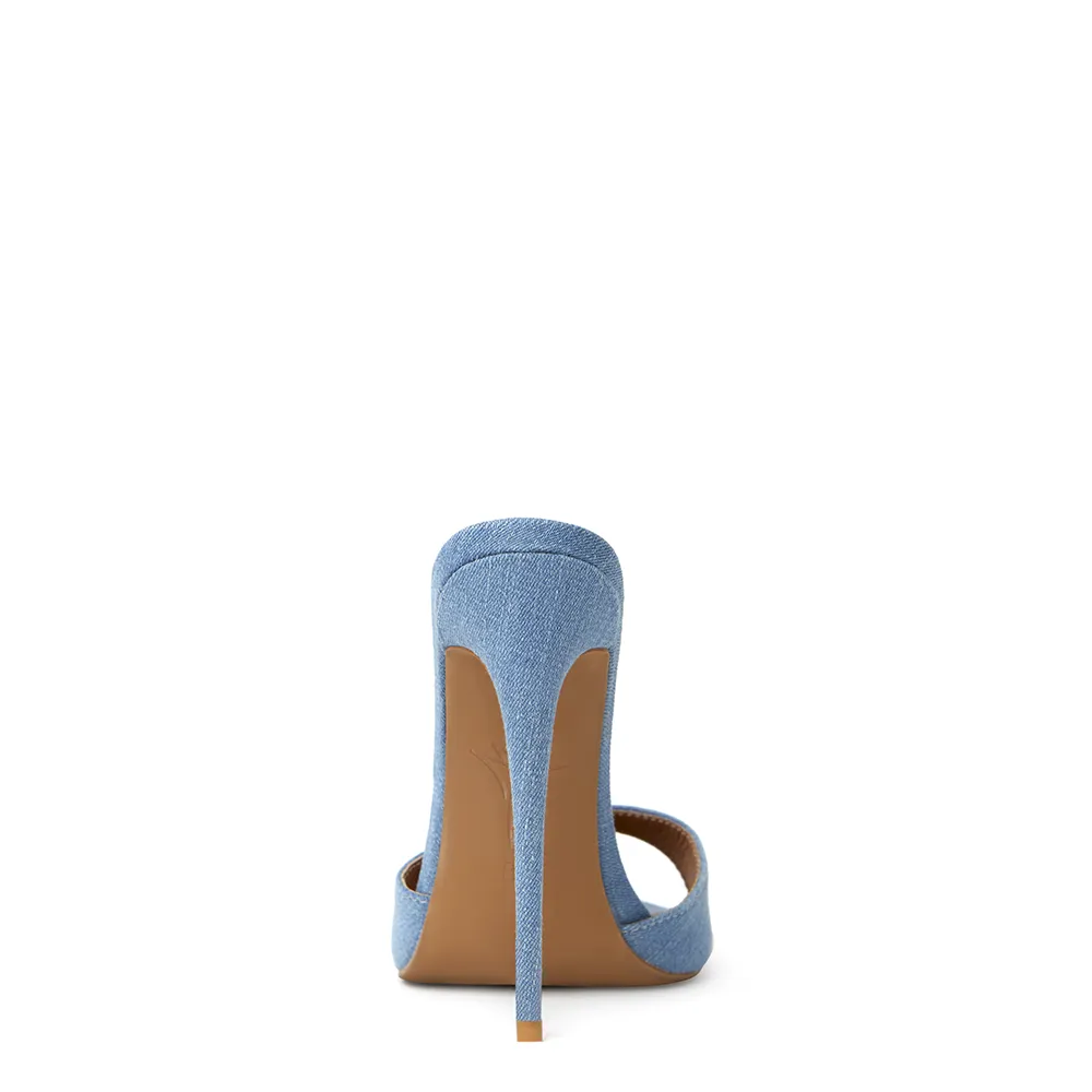 Gia Denim Vegan Mules 120 mm