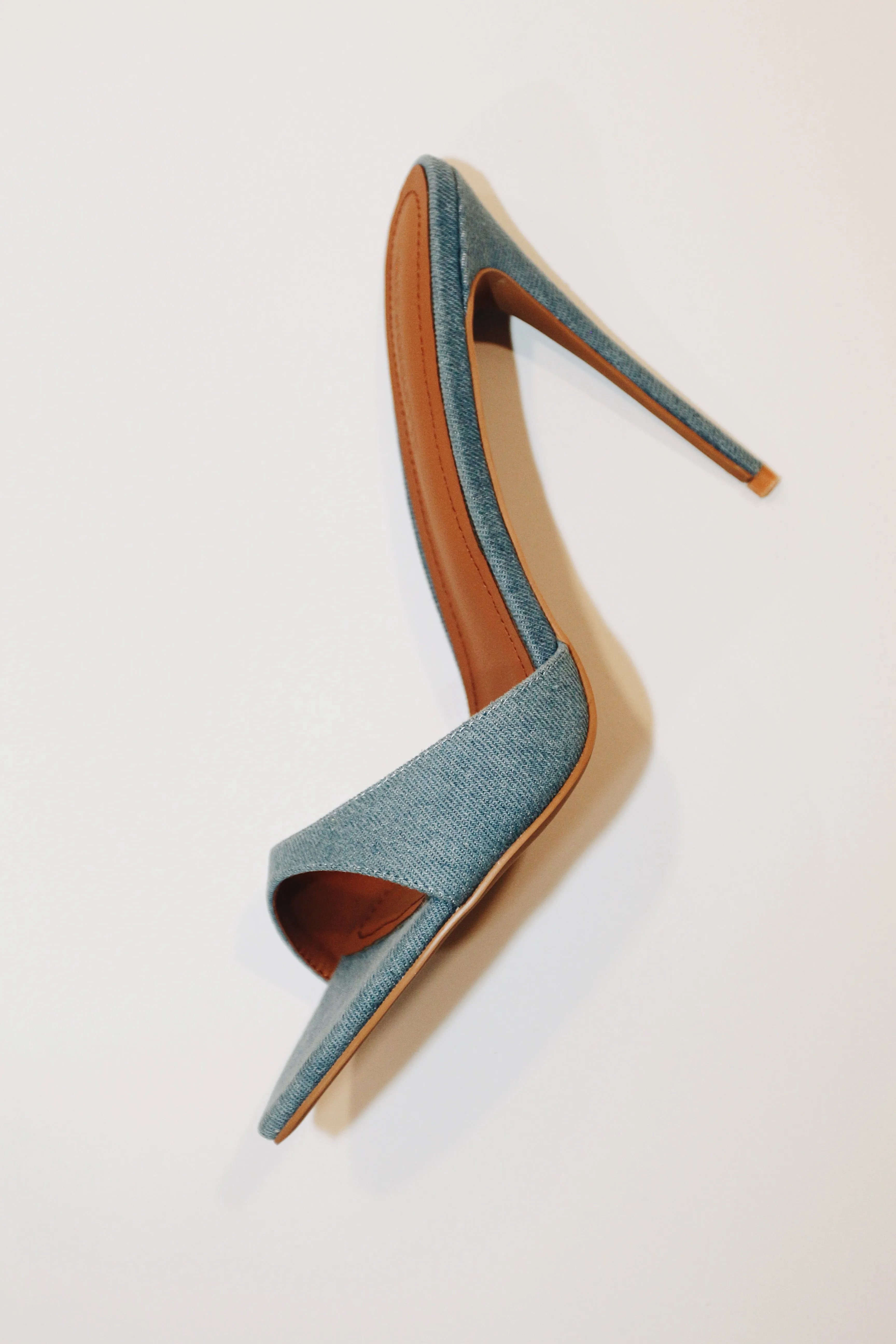 Gia Denim Vegan Mules 120 mm