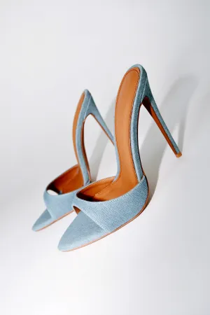 Gia Denim Vegan Mules 120 mm