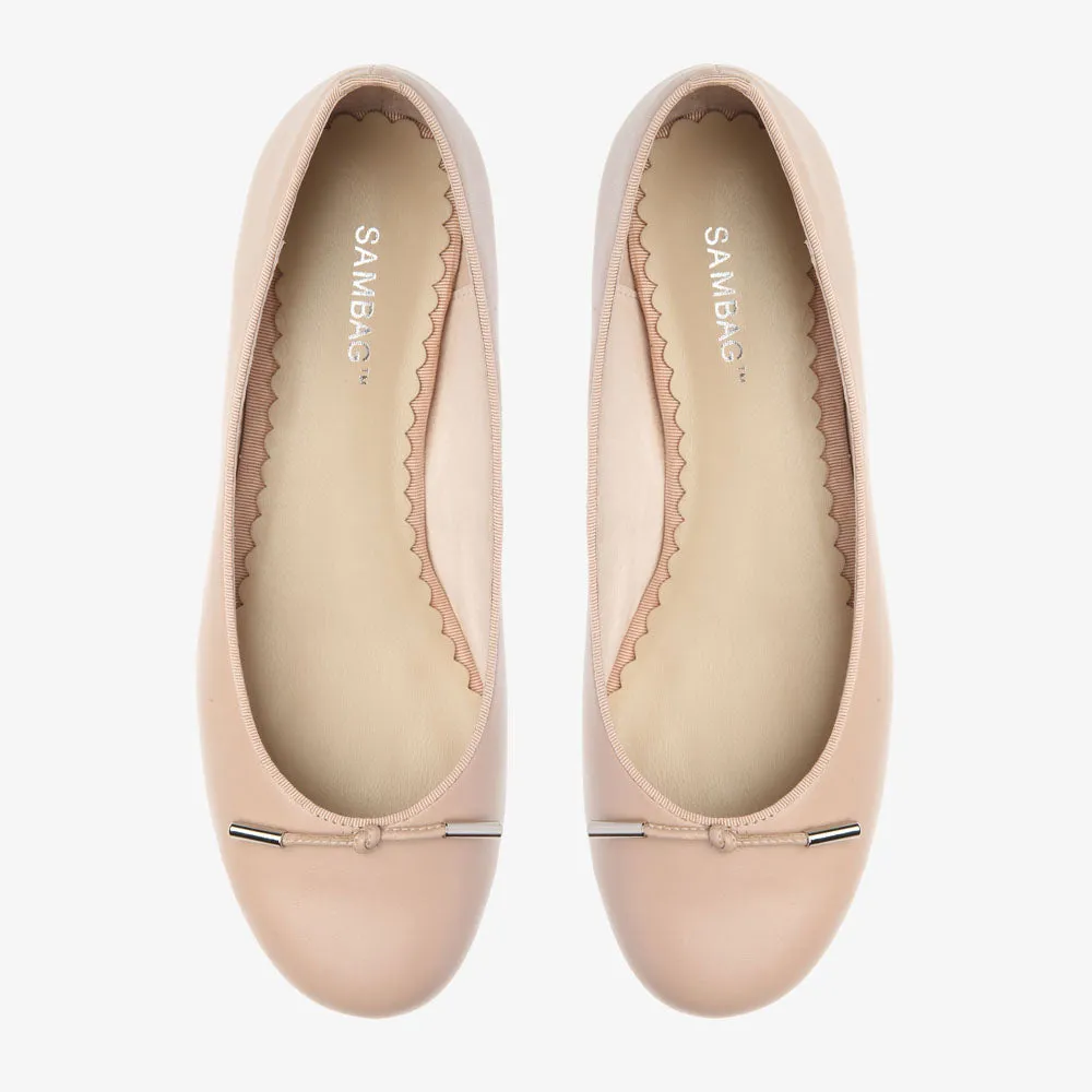 Grace Blush Leather Ballet flat