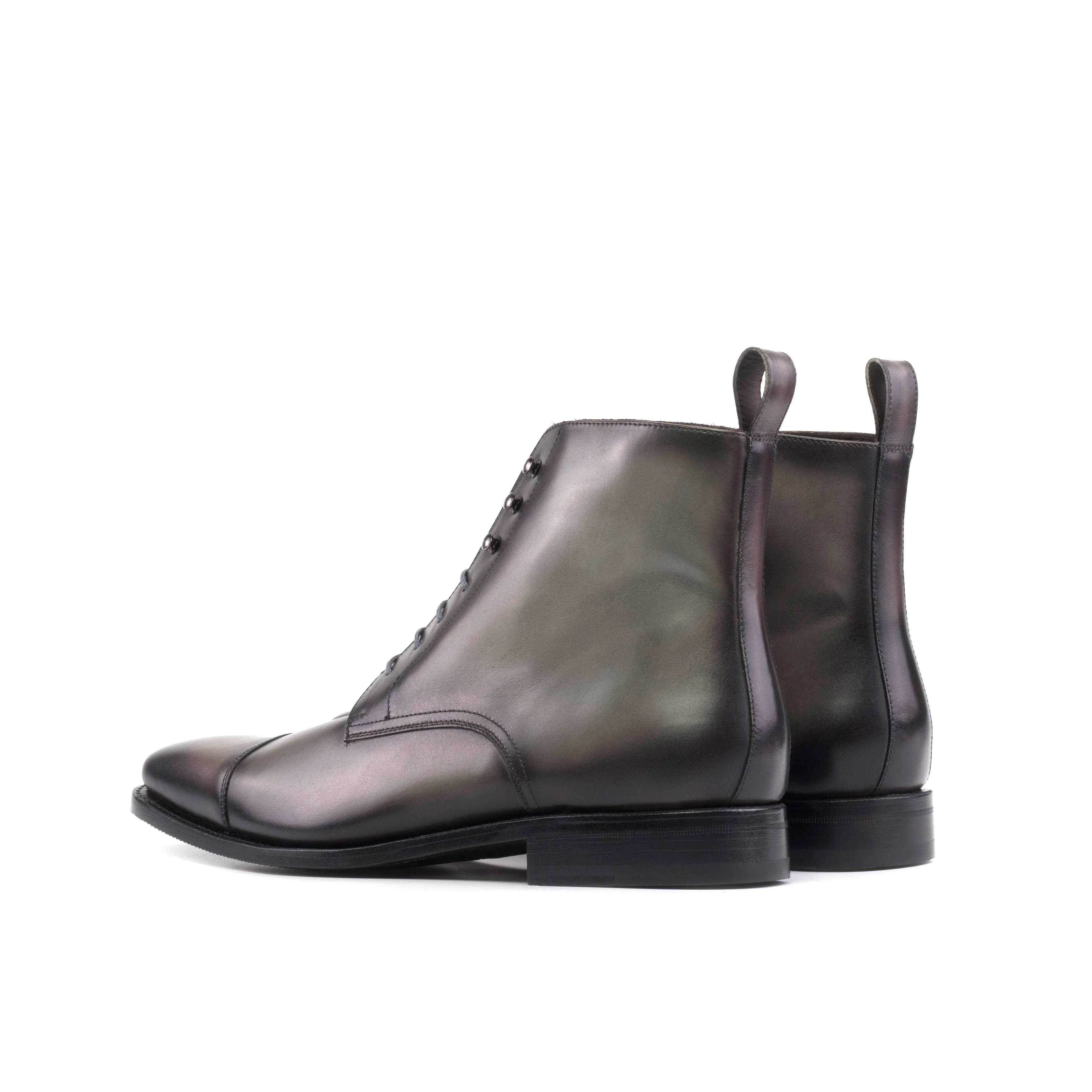 Grey Cap Toe Jumper Boots