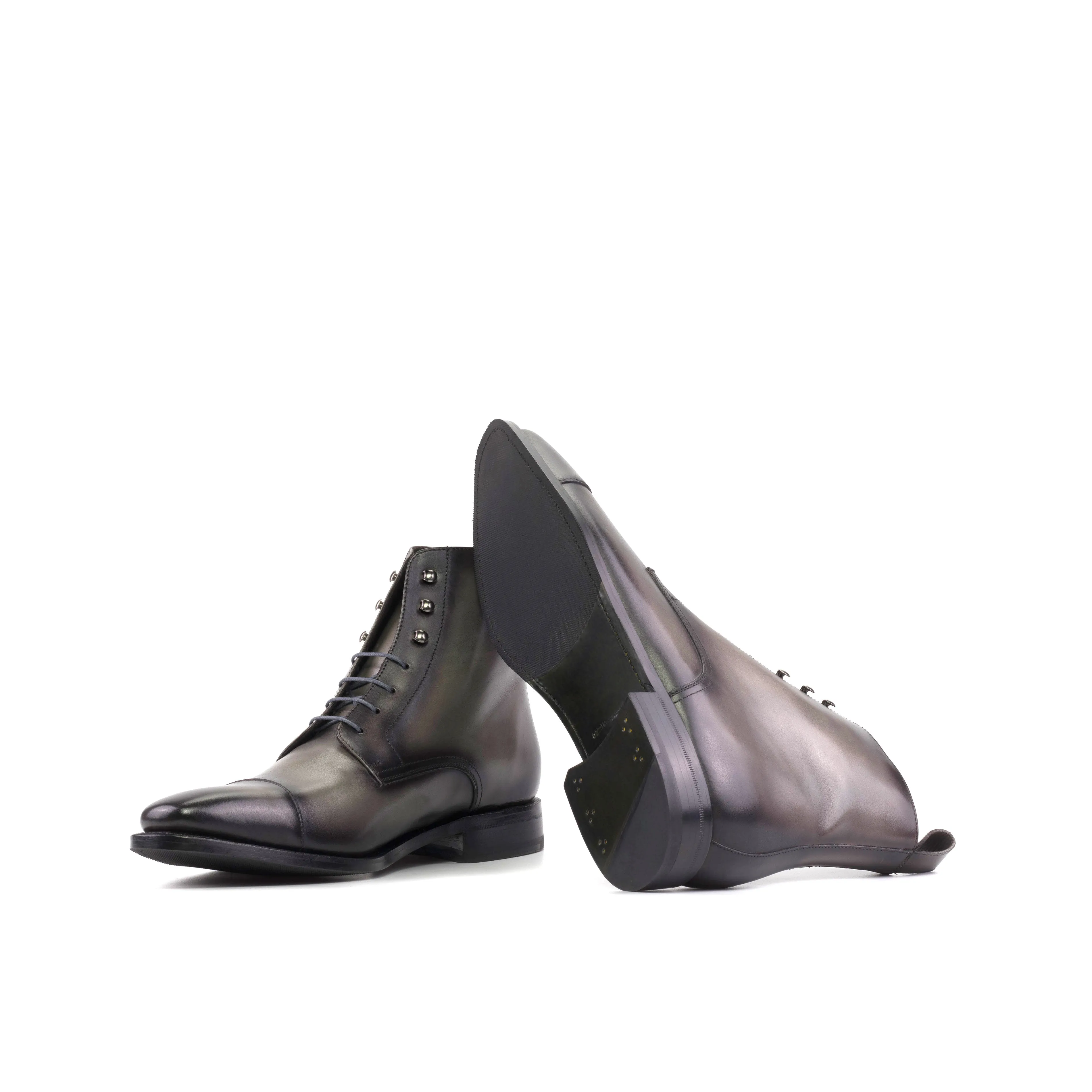 Grey Cap Toe Jumper Boots