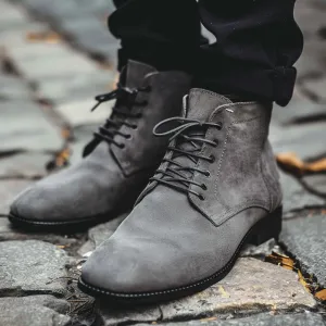 Grey Dune Stride Chukka Desert Boots with Leather Sole - Summer 2024 Collection