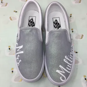 Grey Glitter Wedding Shoes