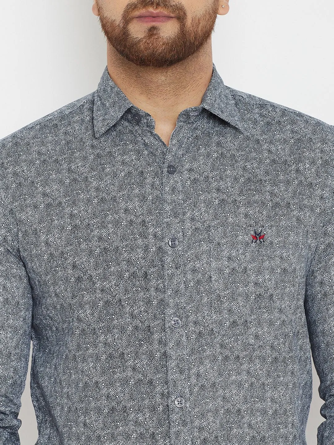 Grey Printed Shirt