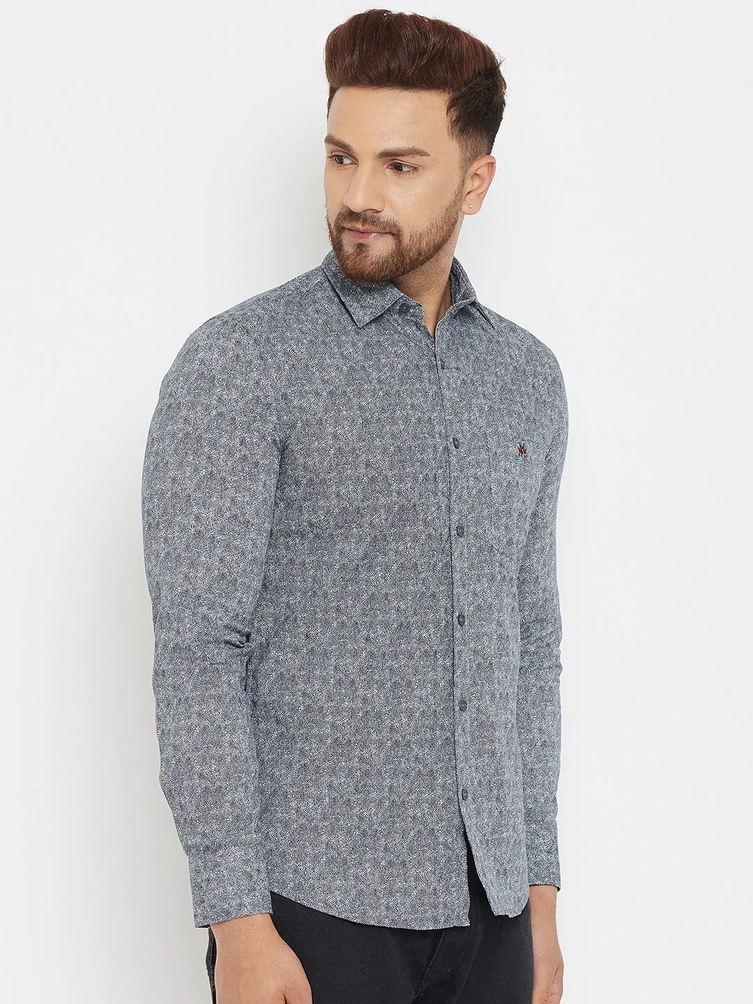 Grey Printed Shirt