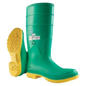 Hazmax® 16" Kneeboot, PVC, Steel Toe, Size 8, Puncture Resistant Sole