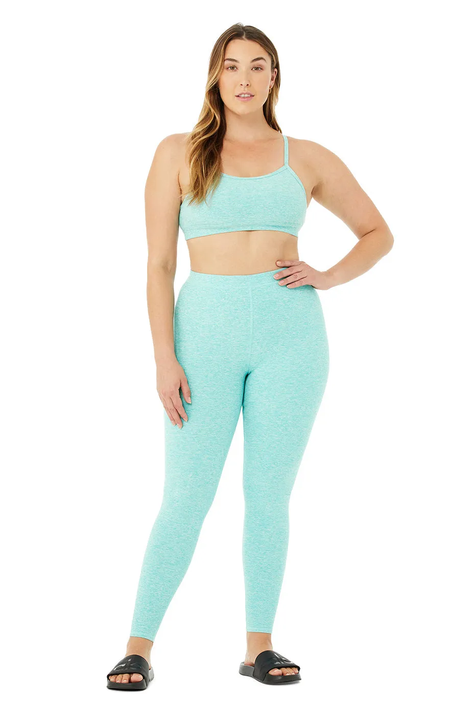 High-Waist Alosoft Flow Legging - Blue Quartz Heather
