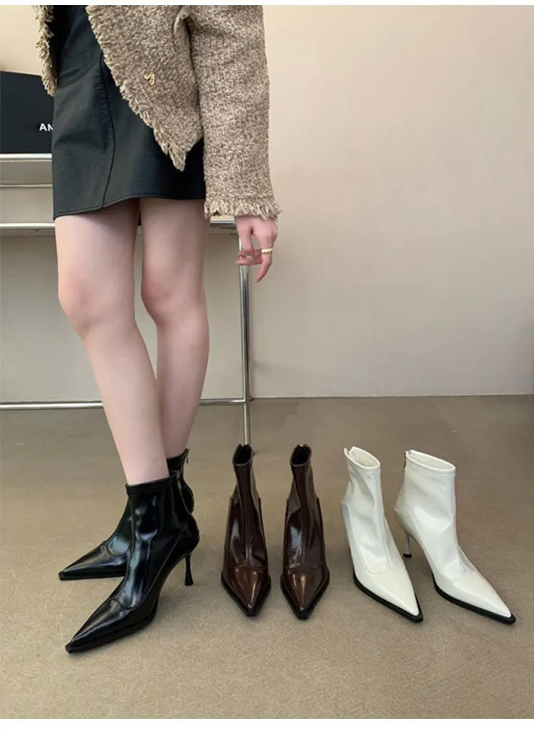 KalonBd American stiletto stitching skinny boots