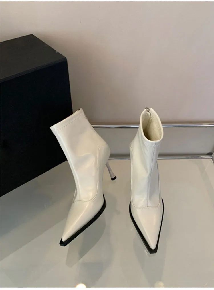 KalonBd American stiletto stitching skinny boots