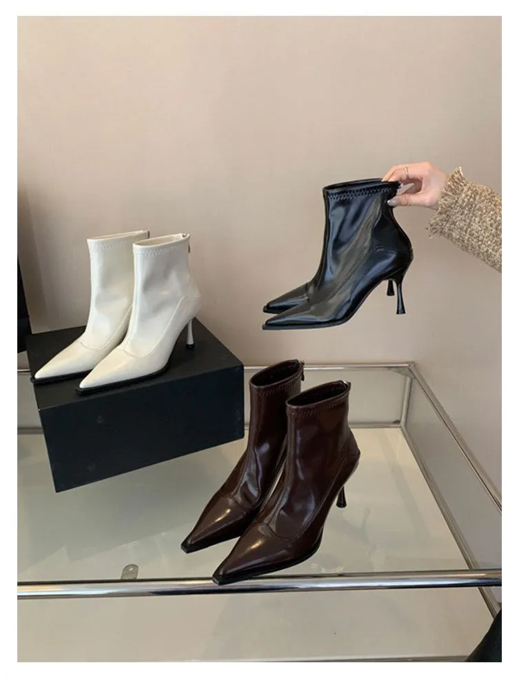 KalonBd American stiletto stitching skinny boots