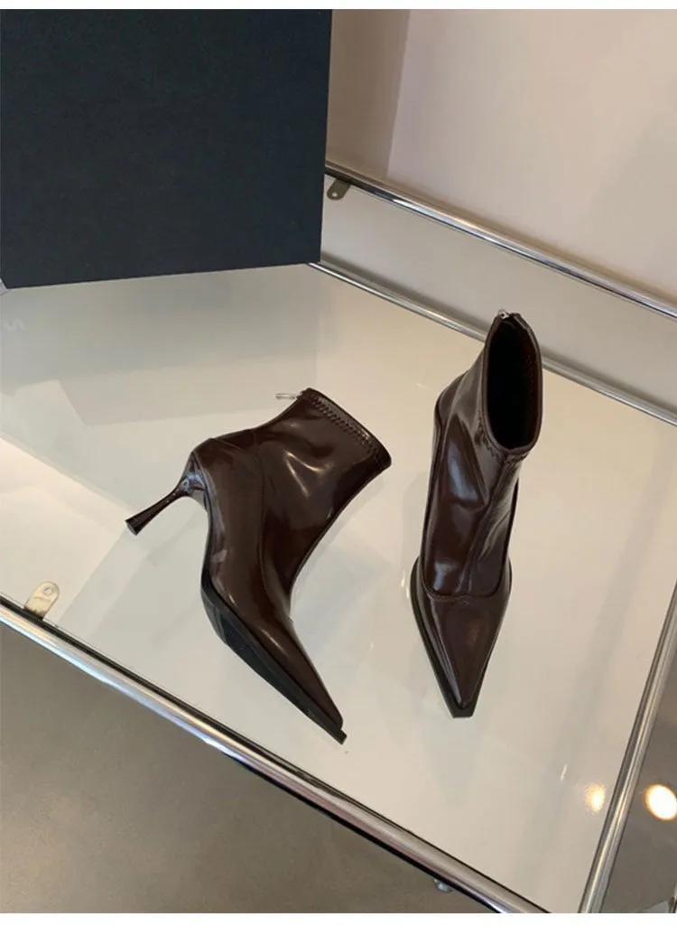 KalonBd American stiletto stitching skinny boots