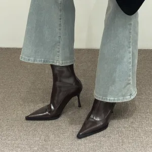 KalonBd American stiletto stitching skinny boots