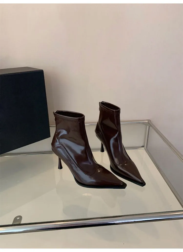 KalonBd American stiletto stitching skinny boots