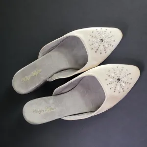 Kevin Wynn Satin Slippers Size 8