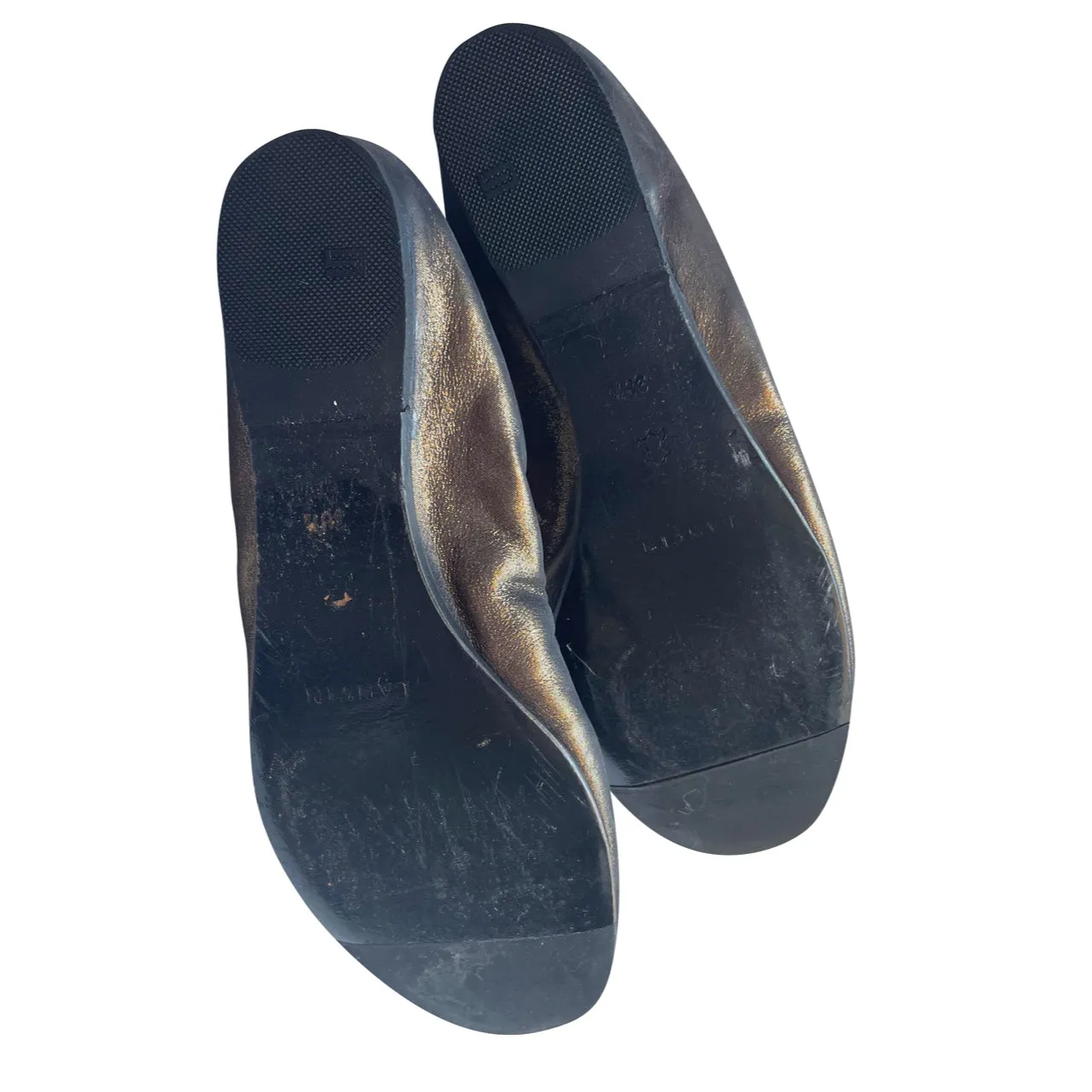 Lanvin Bronze Ballet Flats