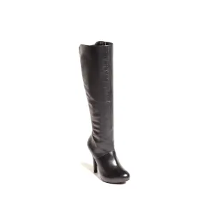 Lavendar Black Leather Me Too Boots