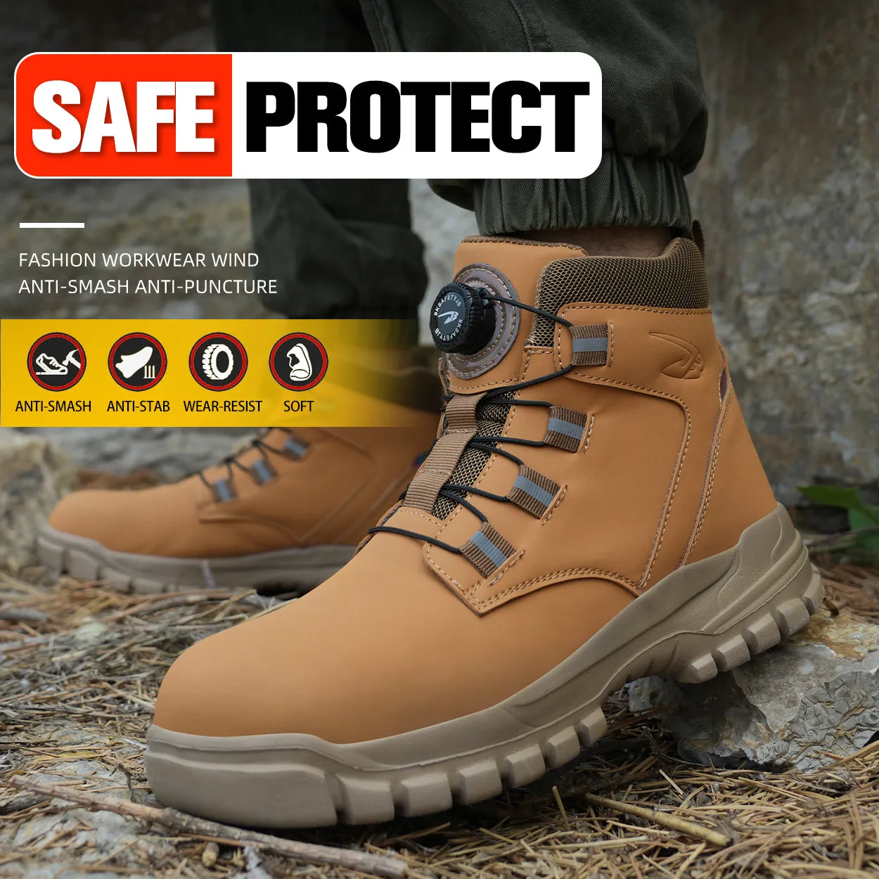 Leather Industrial Safety boots for Men(JB-682)