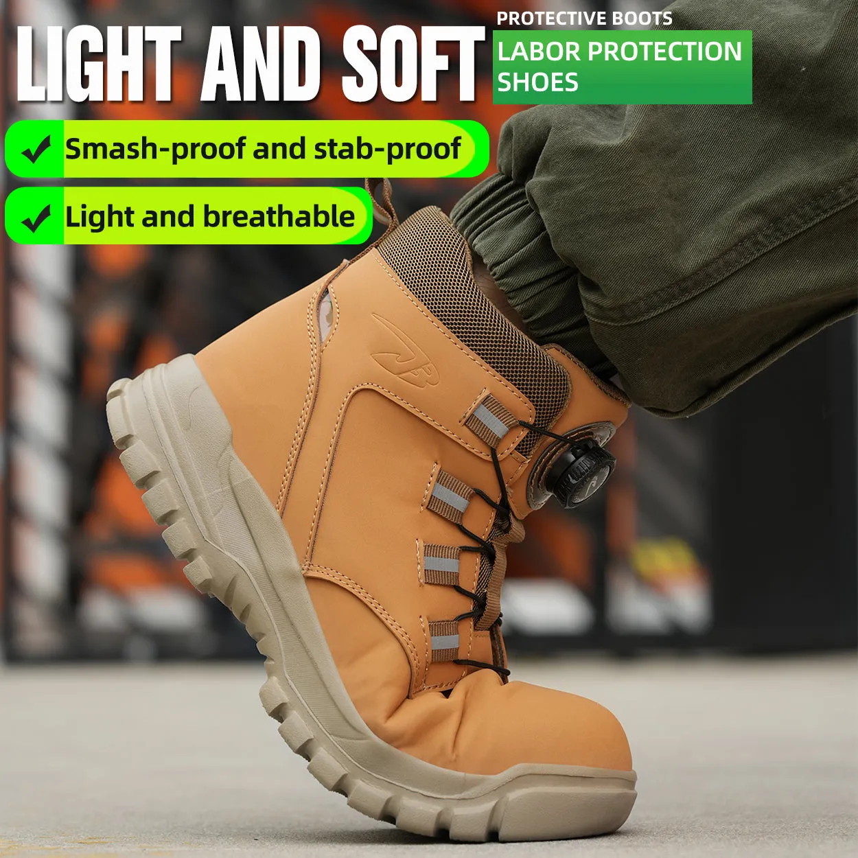 Leather Industrial Safety boots for Men(JB-682)