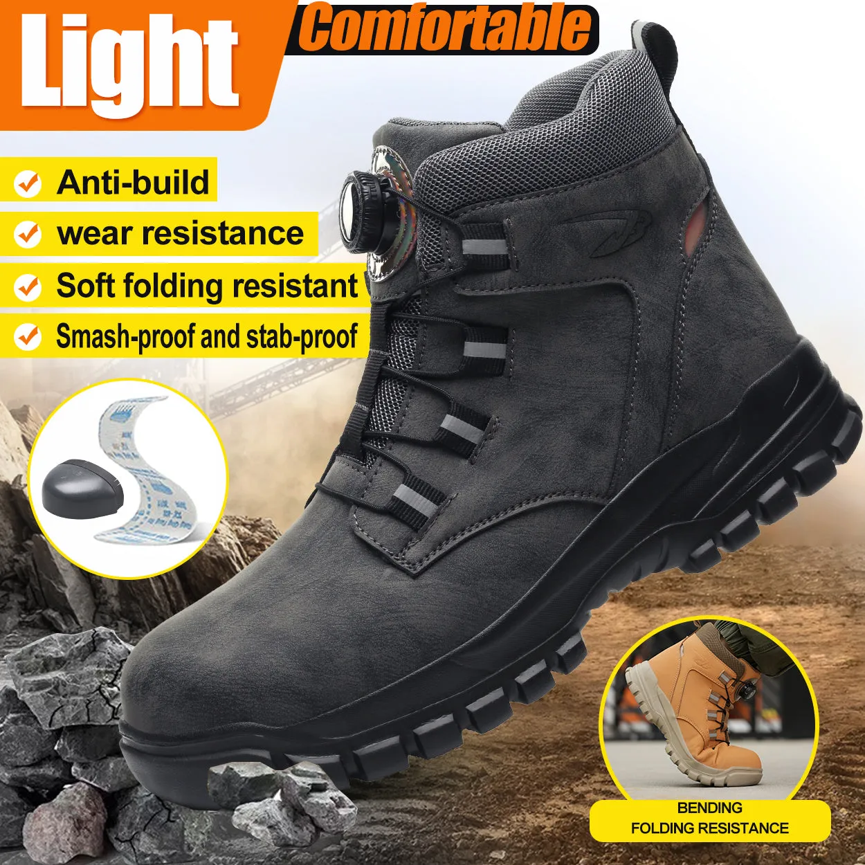 Leather Industrial Safety boots for Men(JB-682)