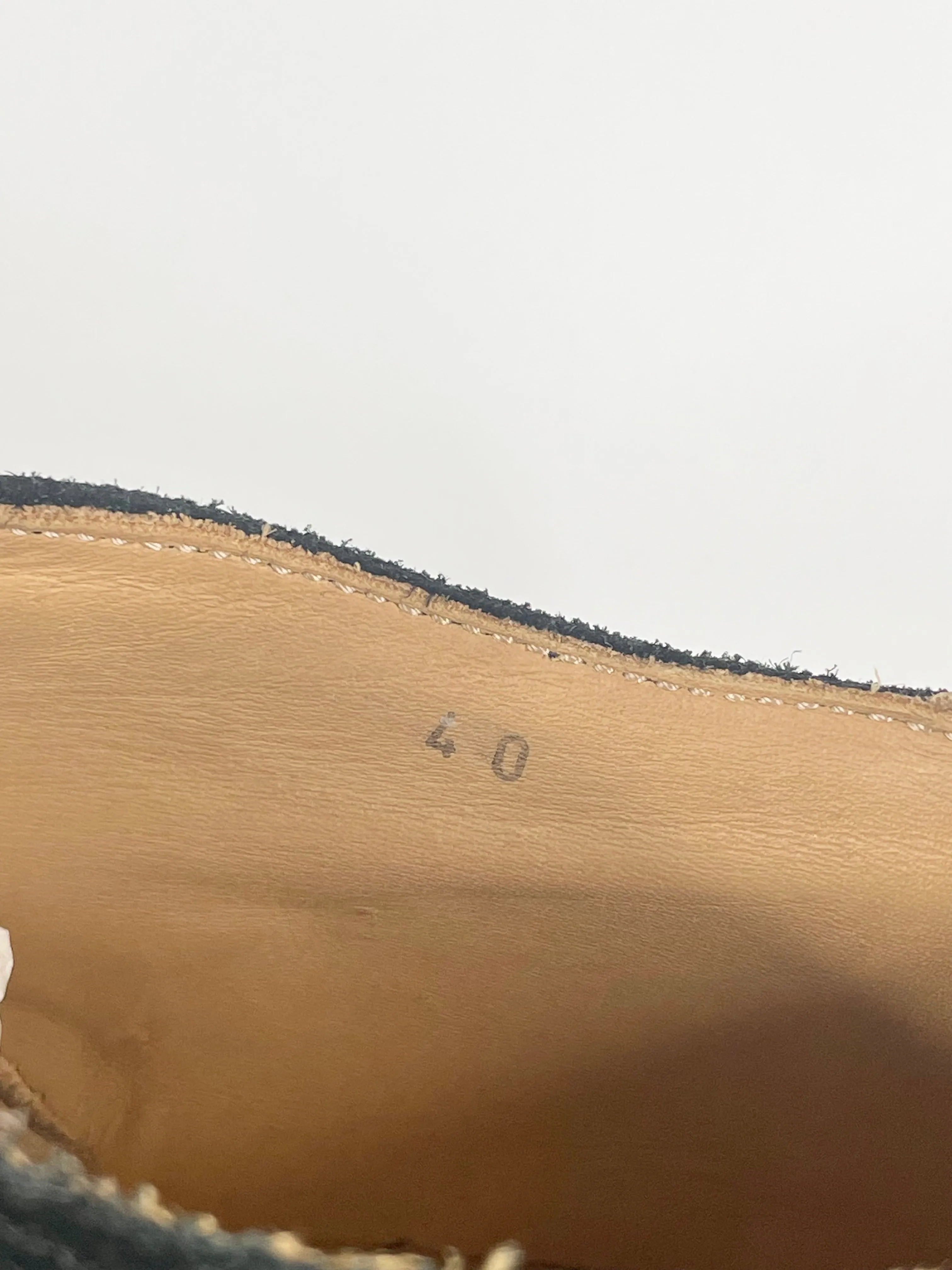 L'F Shoes Black Leather Glitter Studded Slip Ons - EU40