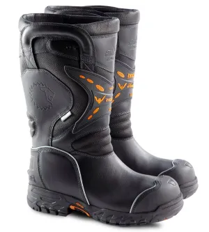 LION by Thorogood 804-6389 Men's Knockdown Elite 14" Pull-On Leather Structural Bunker Boots - Black