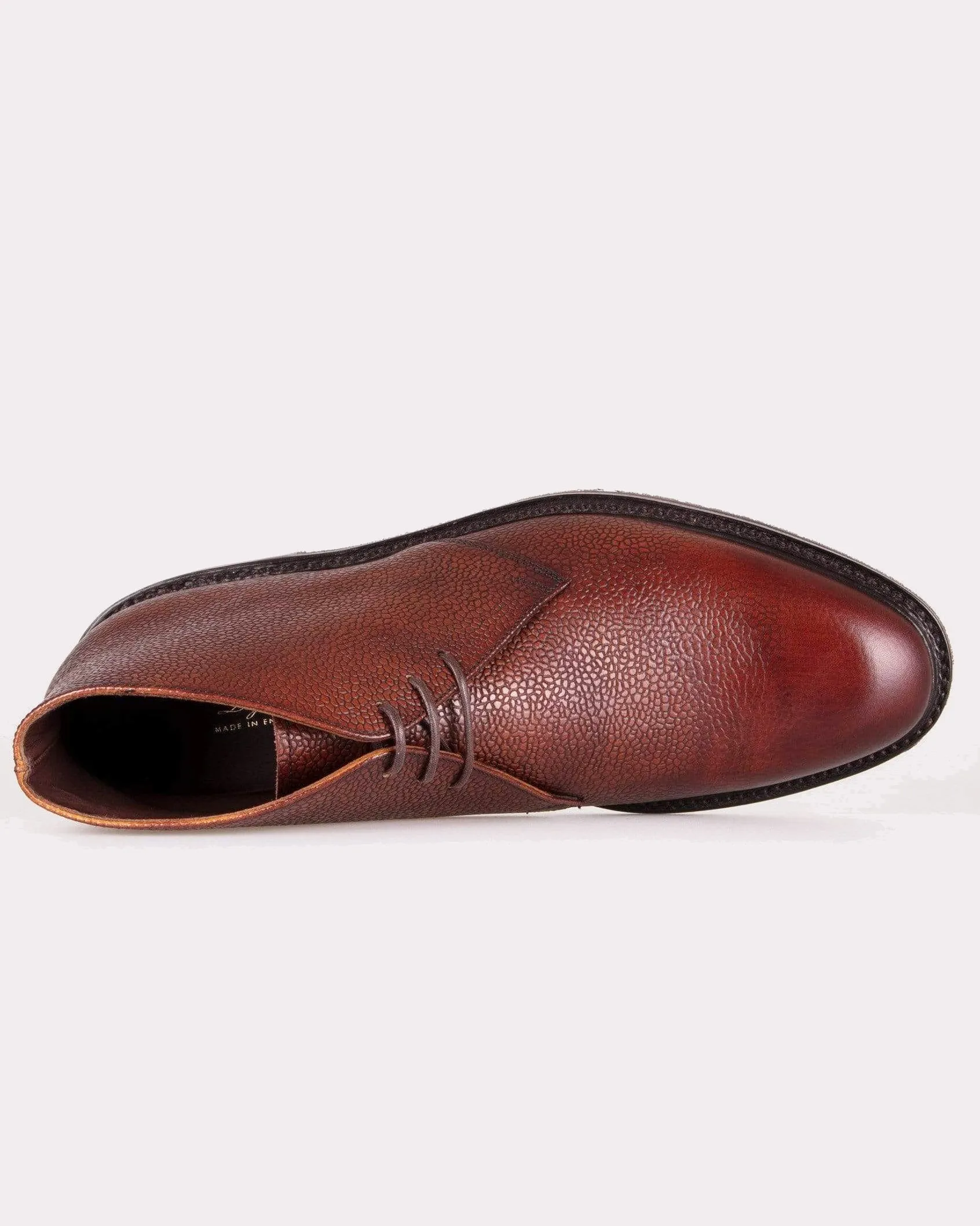 Loake 1880 Country Lytham Calf Chukka Boot - Oxblood Grain