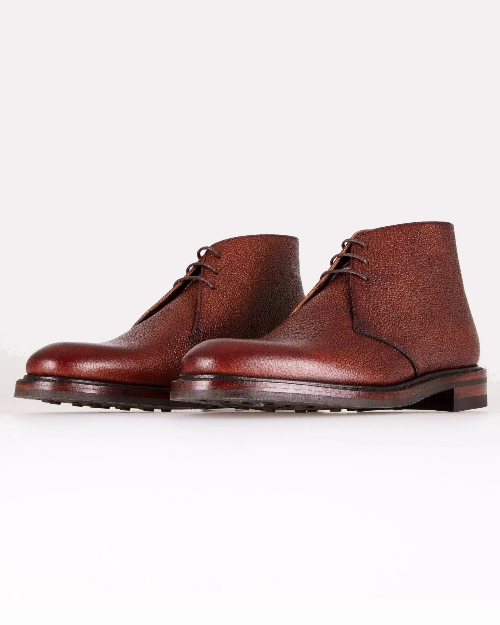 Loake 1880 Country Lytham Calf Chukka Boot - Oxblood Grain