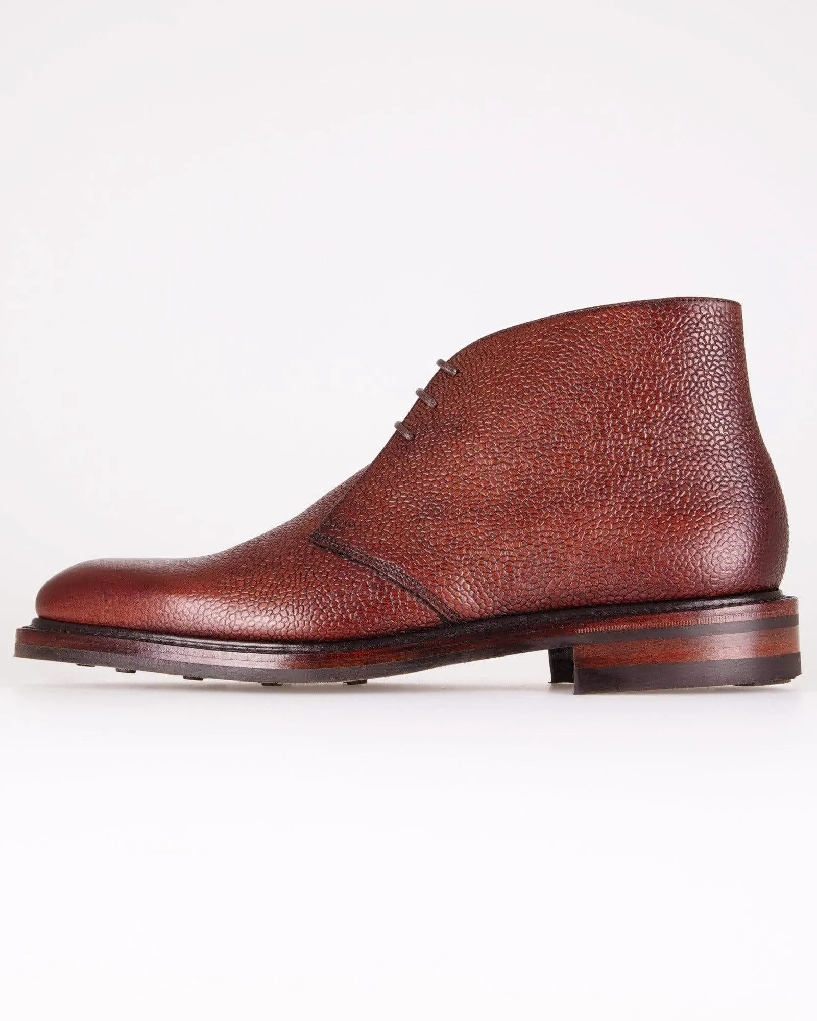 Loake 1880 Country Lytham Calf Chukka Boot - Oxblood Grain