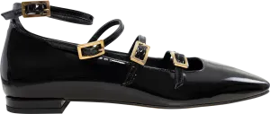 Luke Onix Leather Ballet Flats - Black