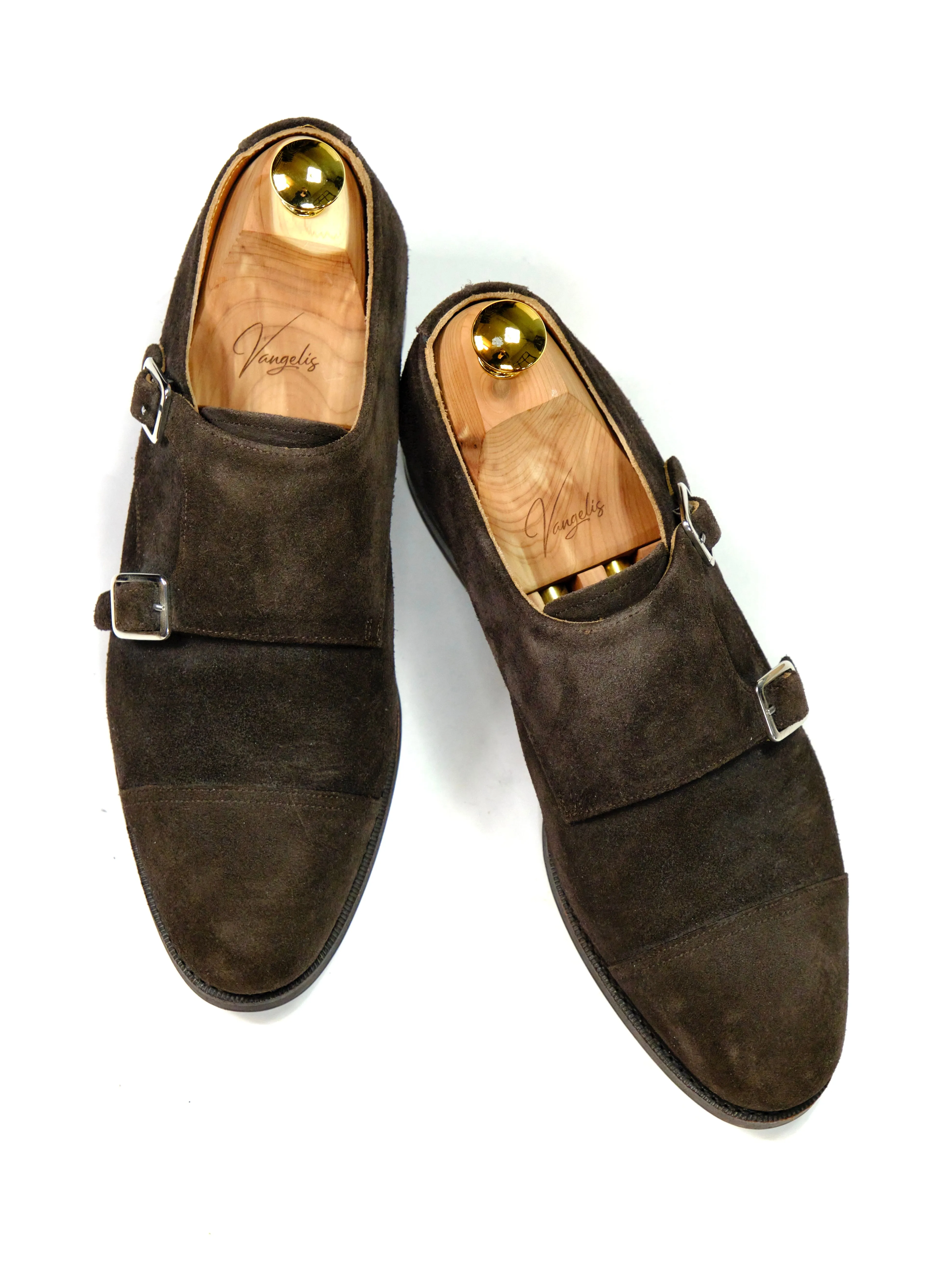 Meermin – Taupe Suede Double Monk Straps UK 7 / EU 41
