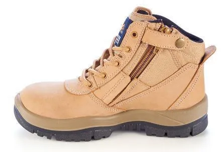 Mongrel 261050 Work Boots. Steel Toe Safety. Zip-Sider, Press Stud