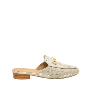 Mule in gold leather