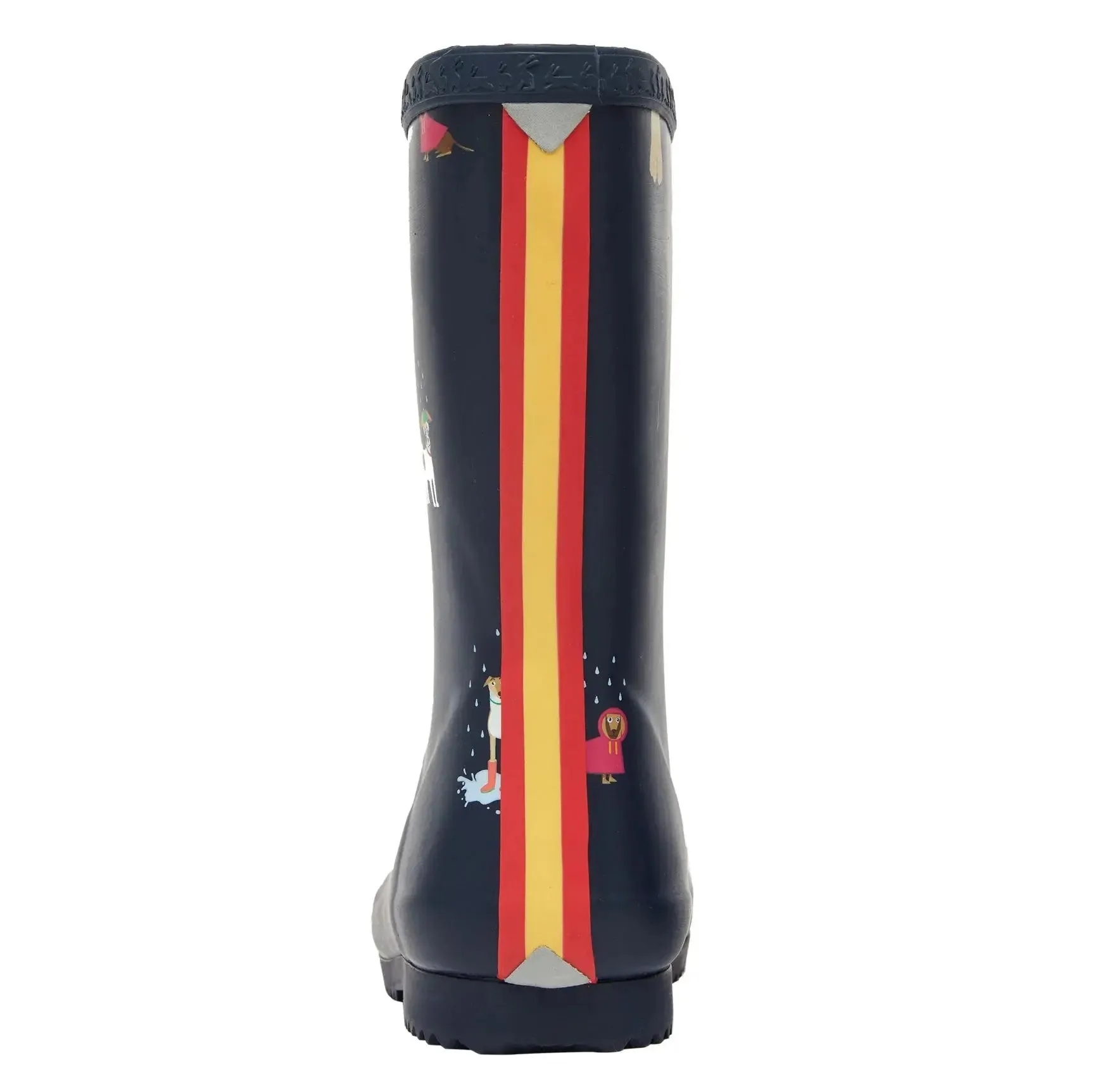 Multi Dogs Roll Up Flexible Printed Welly Rain Boots | Joules