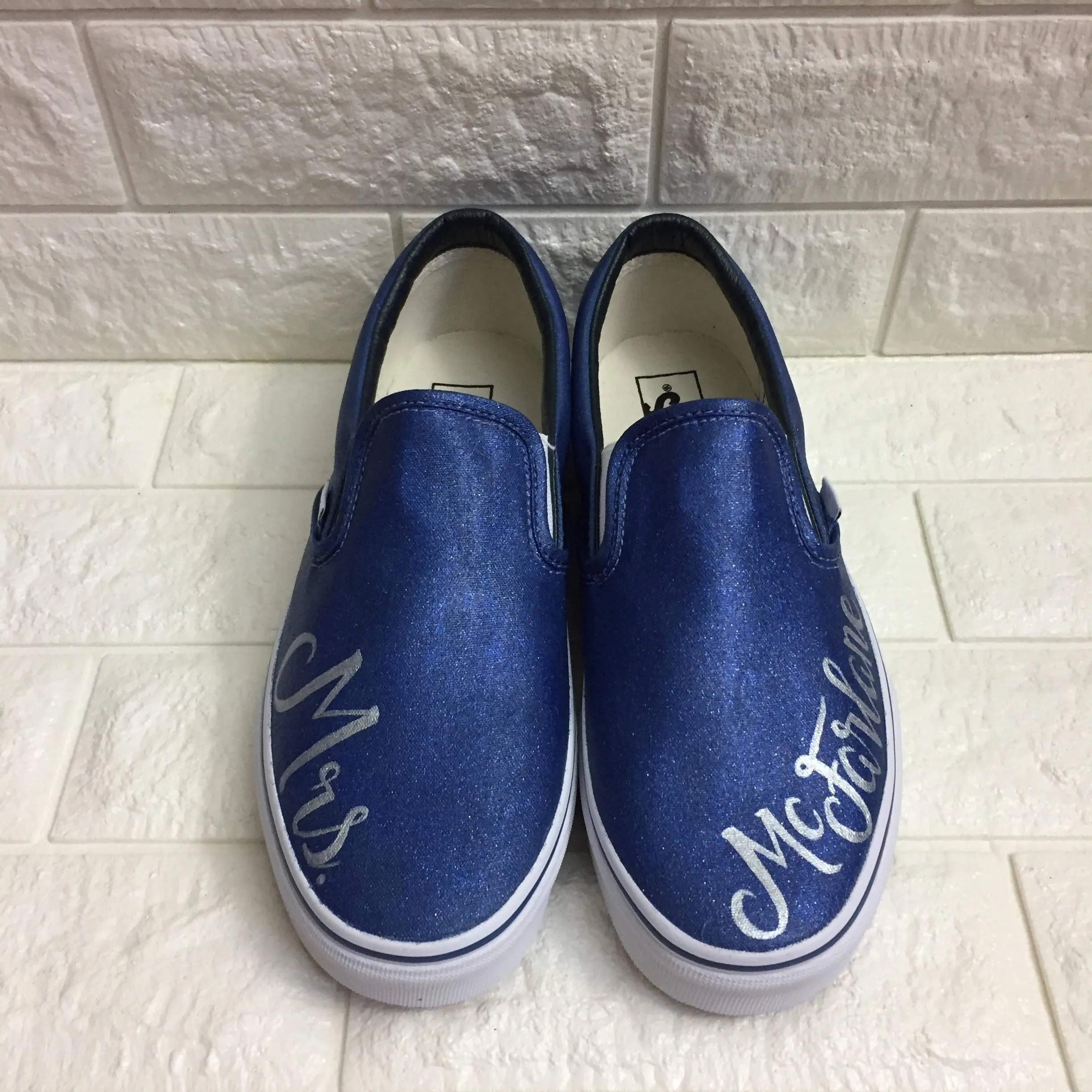Navy Glitter Wedding Shoes