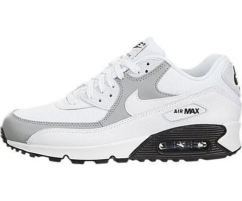 NIKE WOMENS AIR MAX 90 WHITE/WHITE/WOLF GREY/BLACK RUNNING SHOE 6.5 WOMEN US