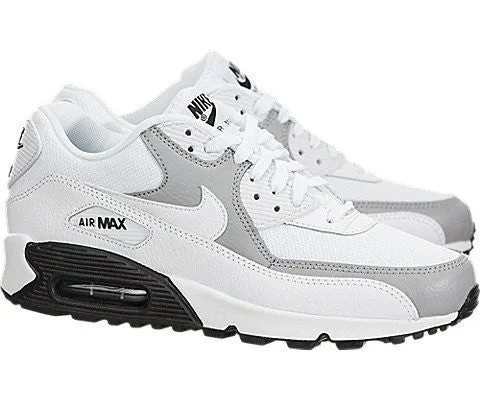 NIKE WOMENS AIR MAX 90 WHITE/WHITE/WOLF GREY/BLACK RUNNING SHOE 6.5 WOMEN US