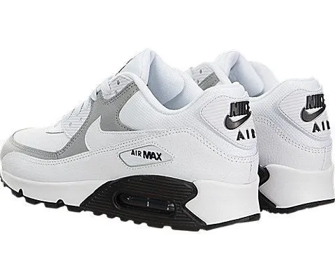 NIKE WOMENS AIR MAX 90 WHITE/WHITE/WOLF GREY/BLACK RUNNING SHOE 6.5 WOMEN US