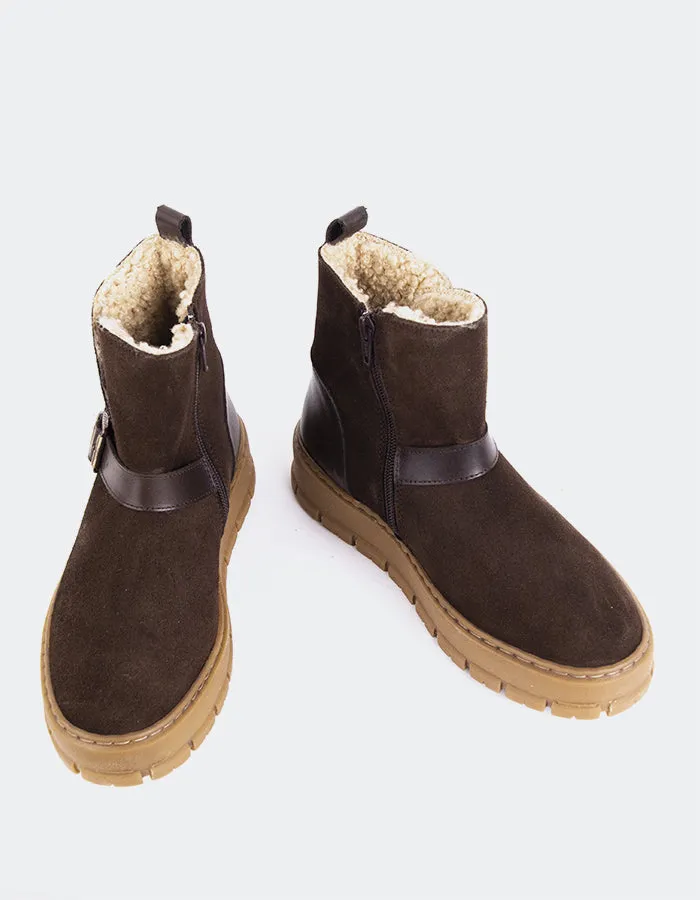 Plorin Brown Suede