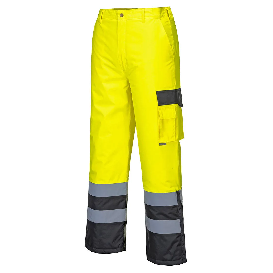 Portwest S686 Hi Vis Contrast Trousers - Lined