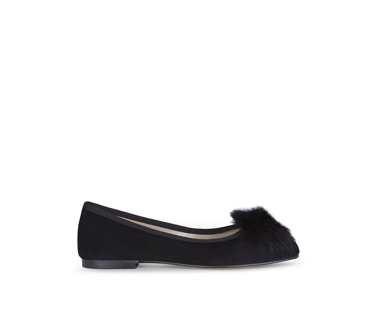 Princess Patricia Pom Pom Suede Black