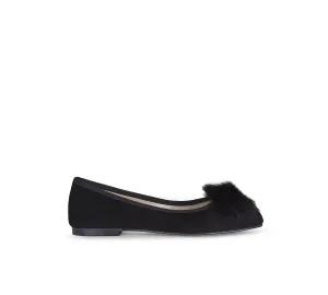 Princess Patricia Pom Pom Suede Black