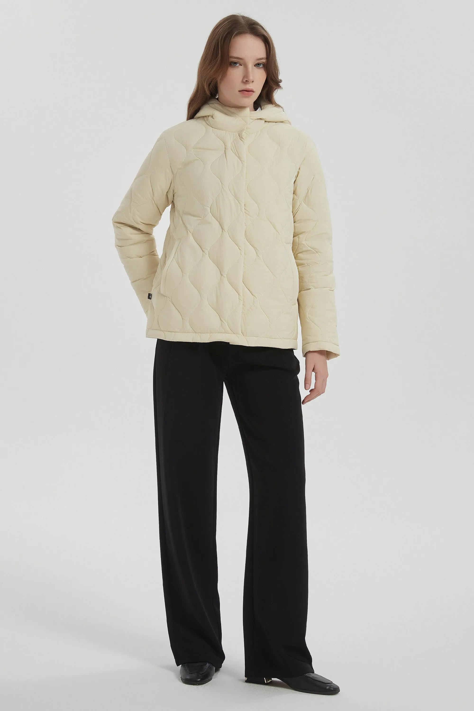 Quilted Down Jacket Lightweight Hooded