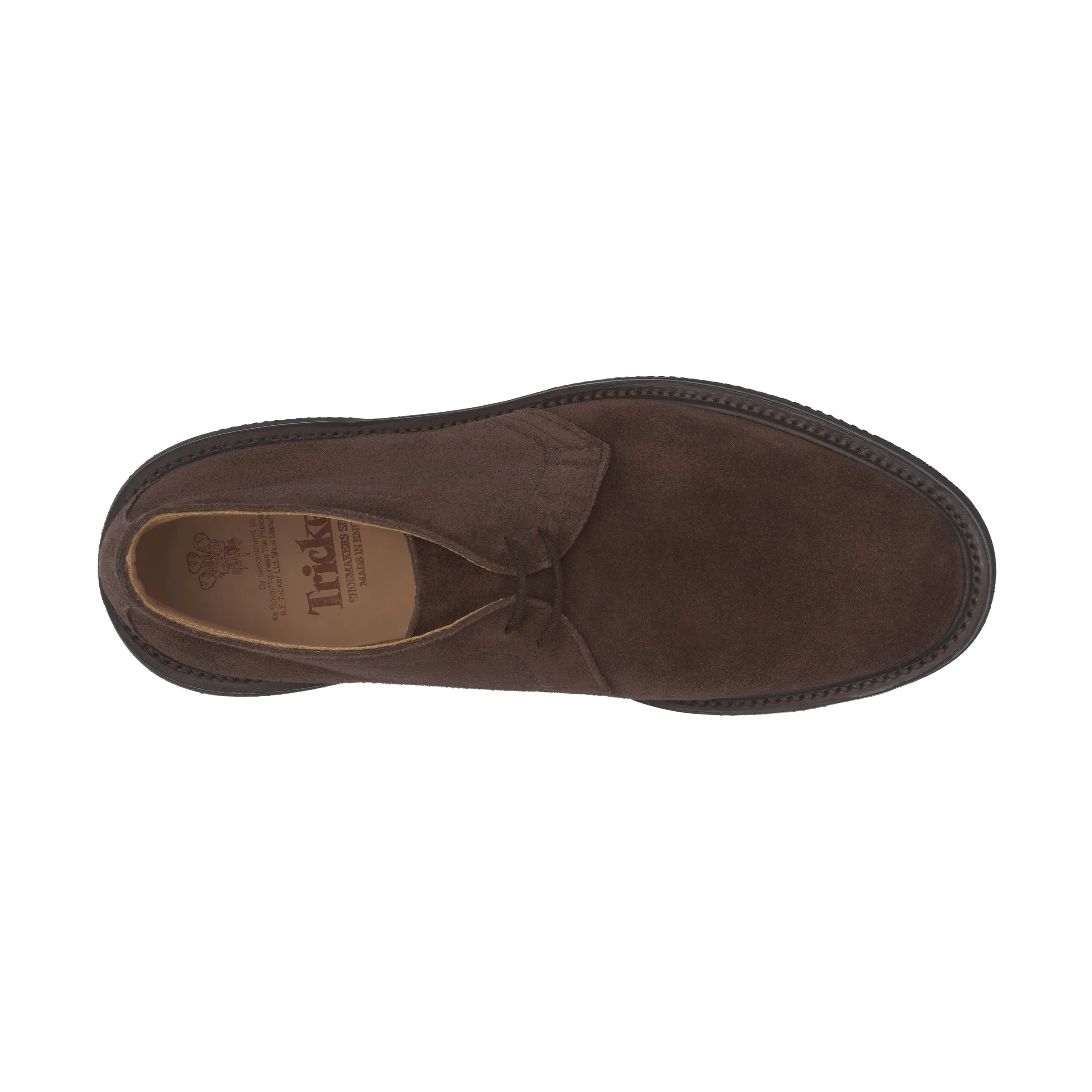 "Polo" Two-Eyelet Suede Chukka Boots in Coffee