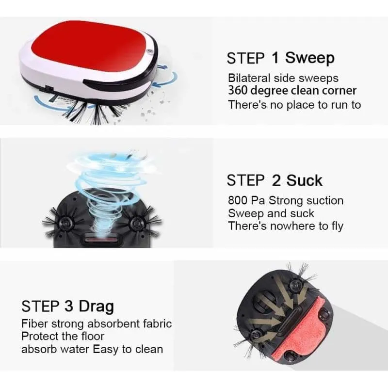 Rechargeable Smart Robot Vacuum Cleaner