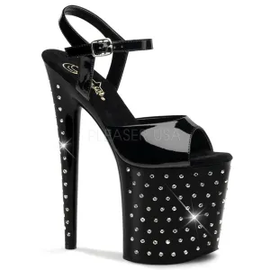 Rhinestone Studded 8" Heel