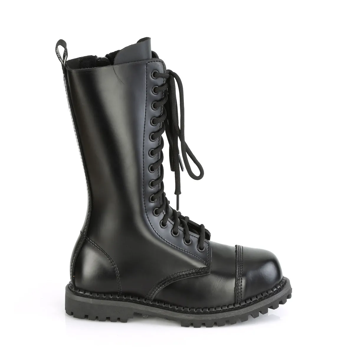Riot-14 Leather Mid-Calf Combat Boots - Unisex