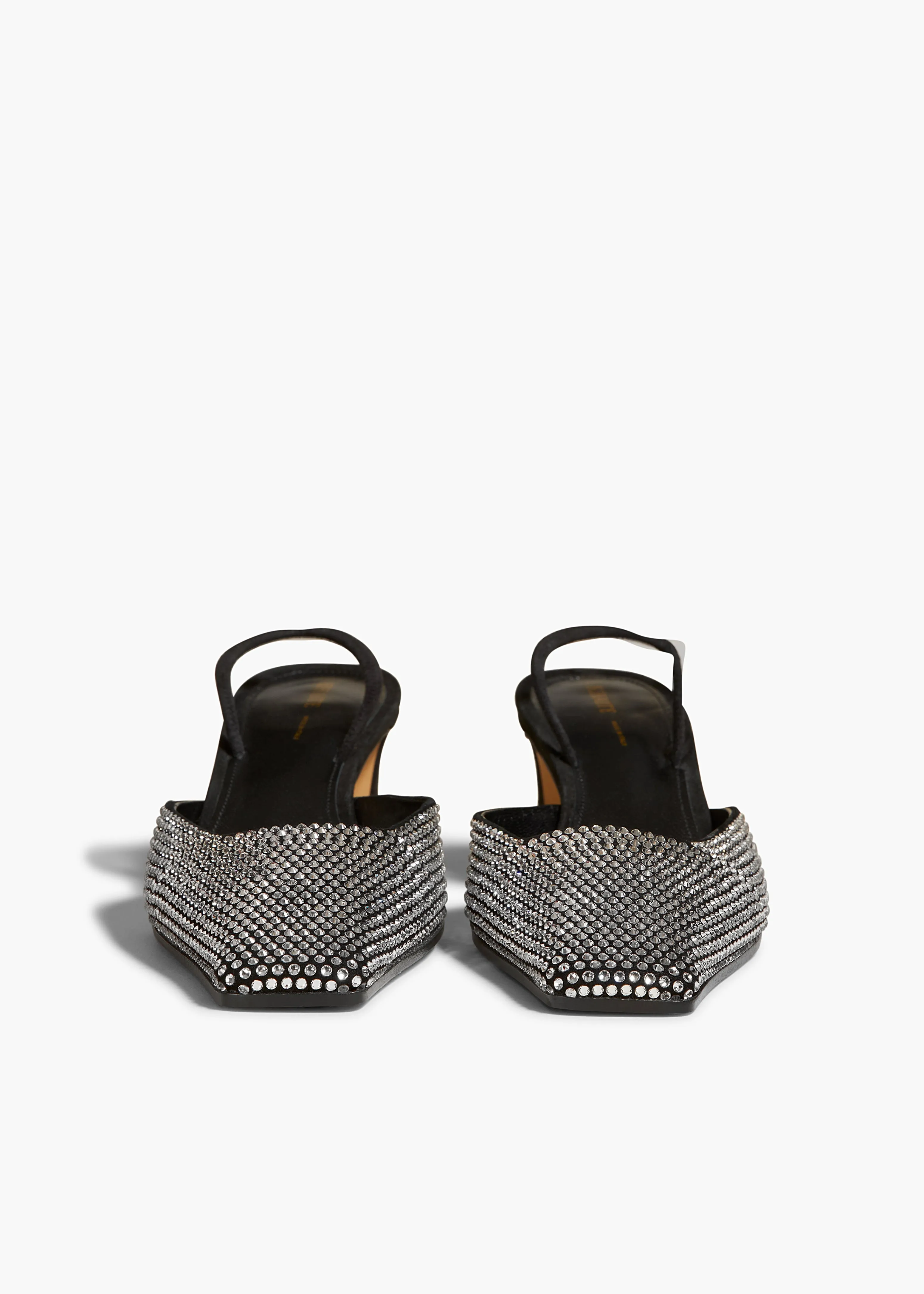 Roosevelt Slingback Pump in Black with Crystals