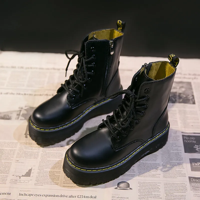 Round Toe Retro Short Boots